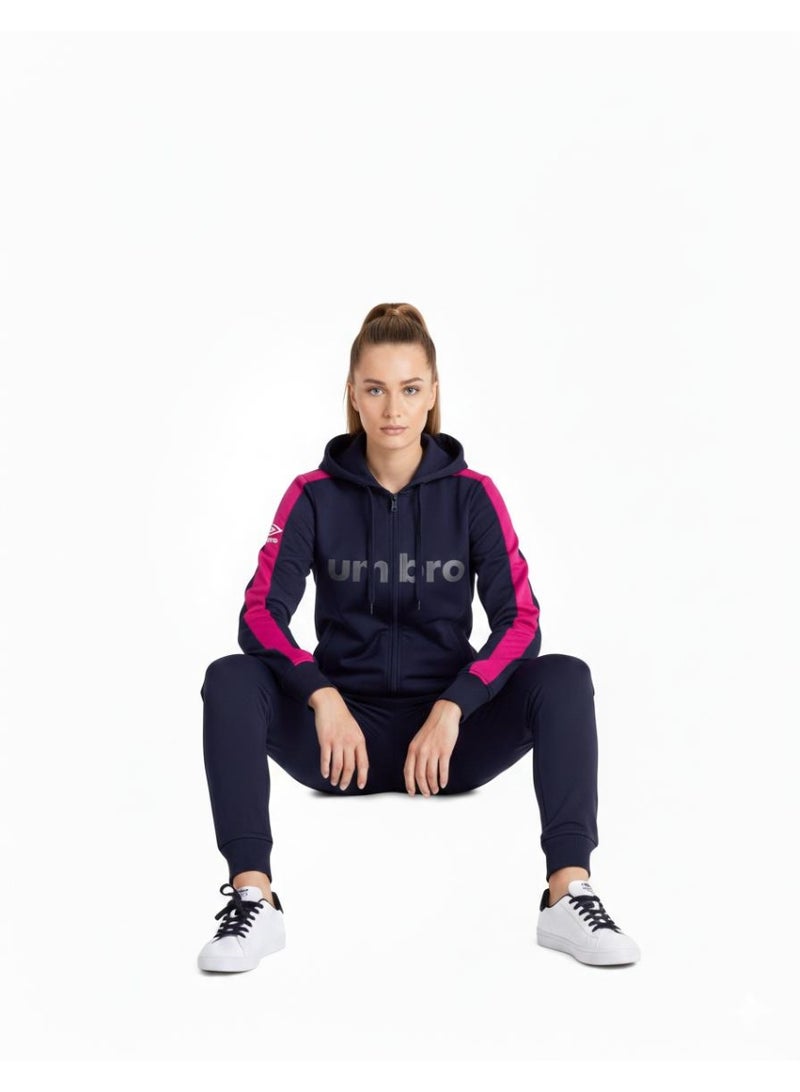 umbro Women’s 2-Piece Tracksuit Set with Hooded Zip Jacket & Jogger Pants – Casual Sportswear Lounge Wear - Image 2